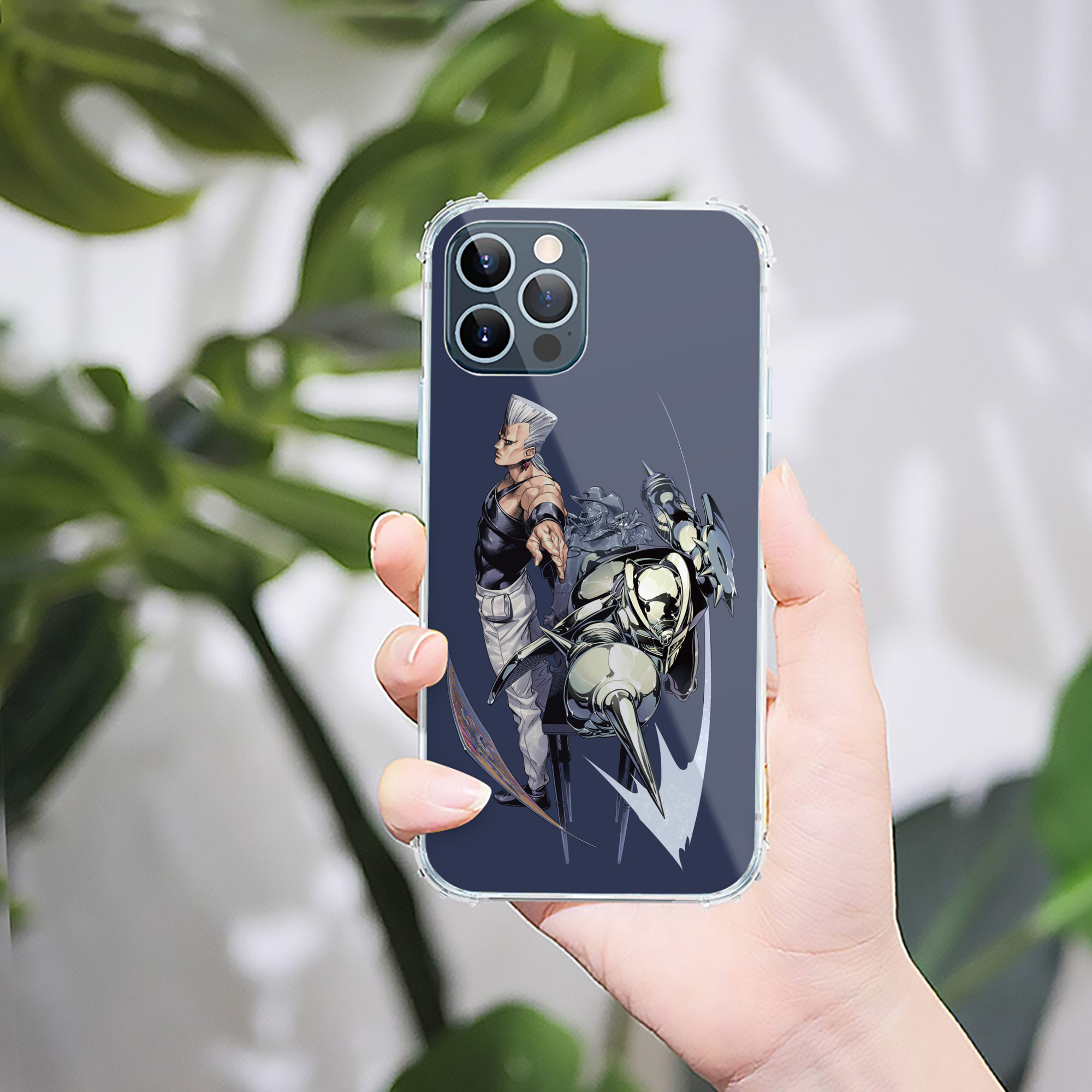 （画像用） ジョジョの奇妙な冒険 ジャン＝ピエール?ポルナレフ JoJo's Bizarre Adventure Jan Pierre Polnareff 【iPhone 12シリーズ対応】透明スマホケース（クリアソフトケース）